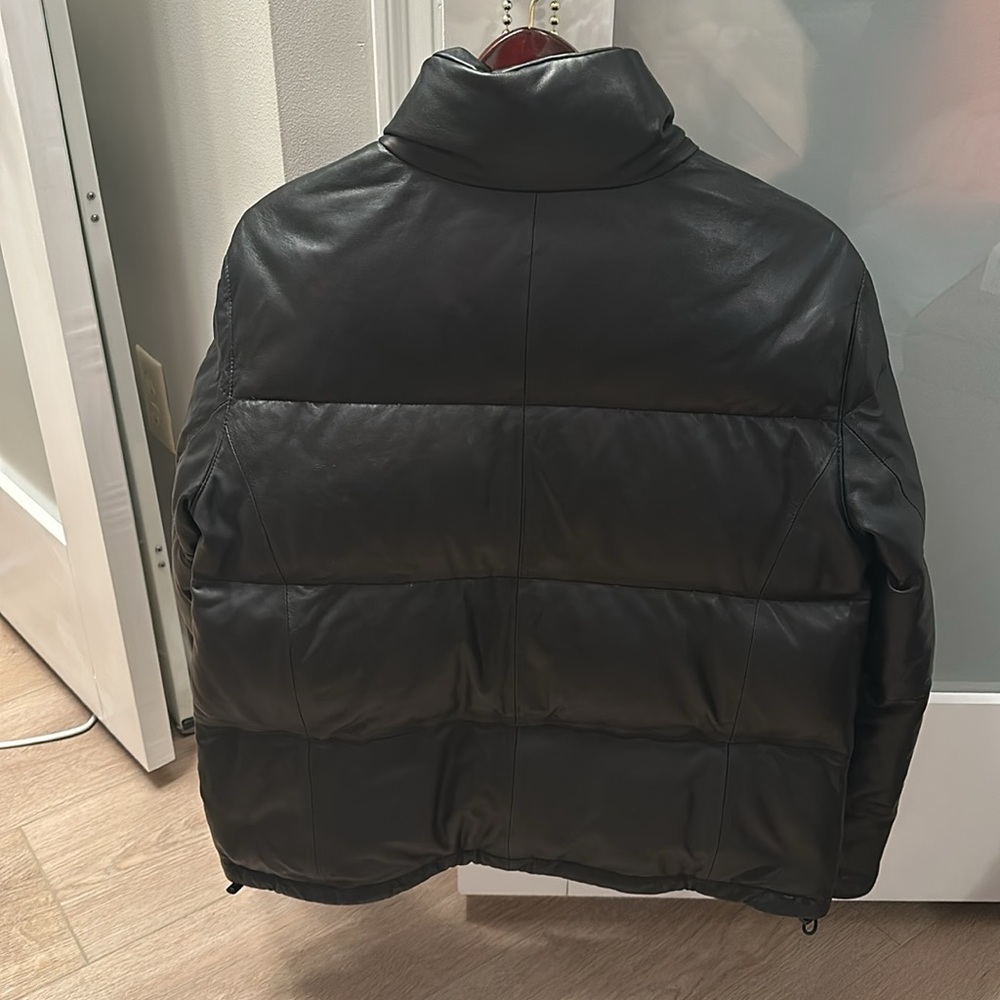 Gap 100% leather puffer jacket - Picture 4 of 4